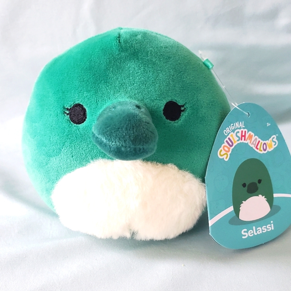 Squishmallows, Selassi the Green Platyapus, 5", NWT